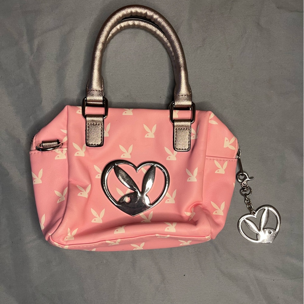 PLAYBOY Pink Mini Bag with Silver Details